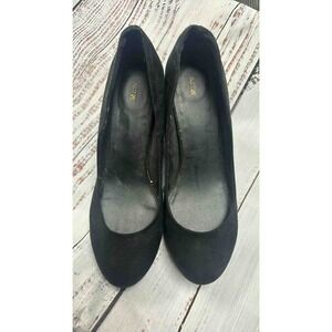 APT 9 Black Suede‎ Wedge Heels